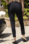Kép 4/6 - Lafei Nier rövidített cső szárú fekete női farmer nadrág