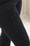 Kép 5/7 - Lafei Nier magasderekú hímzett fekete női farmernadrág