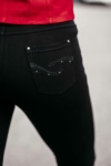 Kép 9/10 - Lafei Nier - Rayon hímzett zsebű fekete nadrág