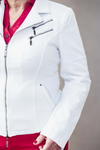 Kép 9/22 - Lafei Nier - Rayon két zippes fehér női blézer