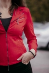 Kép 6/10 - Lafei Nier - Rayon két zippes piros női blézer