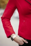 Kép 7/10 - Lafei Nier - Rayon két zippes piros női blézer