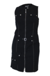 Kép 1/4 - Lafei Nier patentos fekete ruha