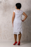 Kép 2/6 - Lafei Nier csipkegalléros fehér ruha
