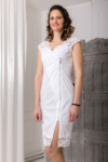 Kép 2/5 - Lafei Nier fehér csipke ruha