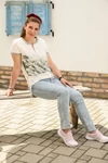 Kép 2/6 - Lidisha virágmintás pamut póló