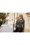 Kép 5/8 - Arany virág mintás cashmere pulóver