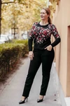 Kép 4/8 - Virág mintás cashmere pulóver
