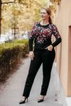 Kép 4/8 - Virág mintás cashmere pulóver