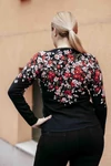 Kép 5/8 - Virág mintás cashmere pulóver
