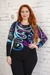 Lila türkiz cashmere pulóver