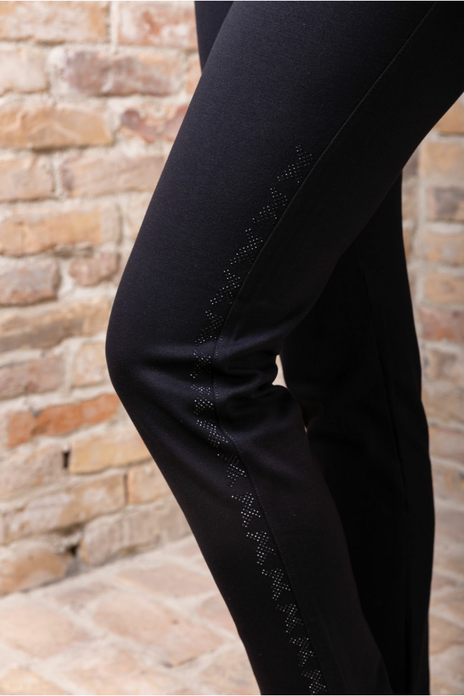 Lafei Nier - Rayon oldalán apró köves fekete nadrág