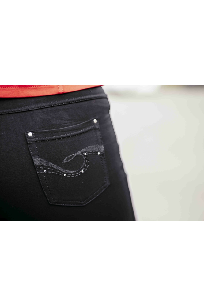 Lafei Nier - Rayon hímzett zsebű fekete nadrág