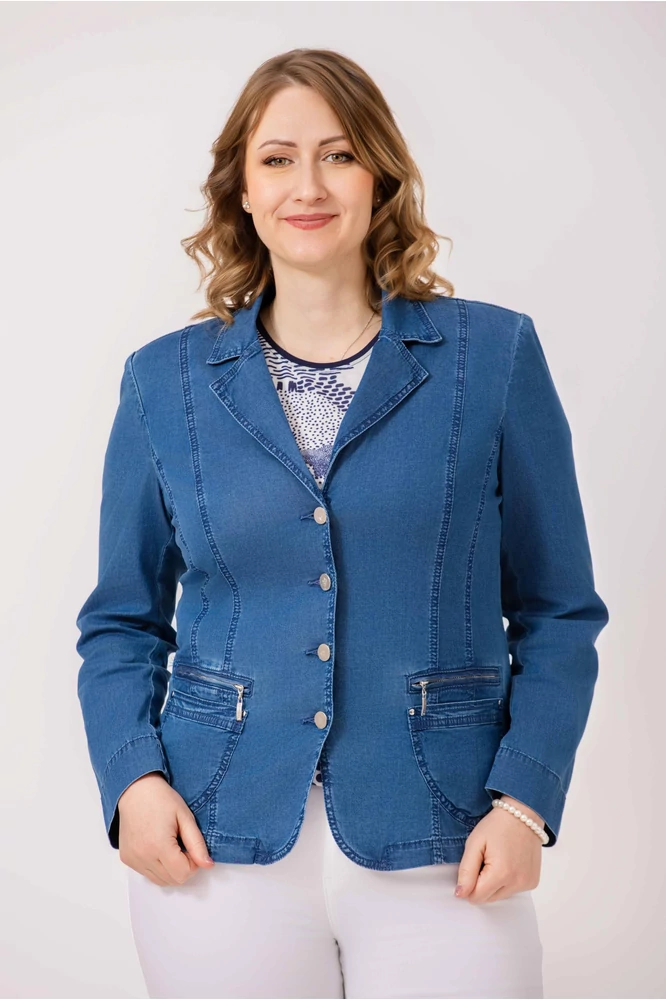 nyári farmerkék blézer