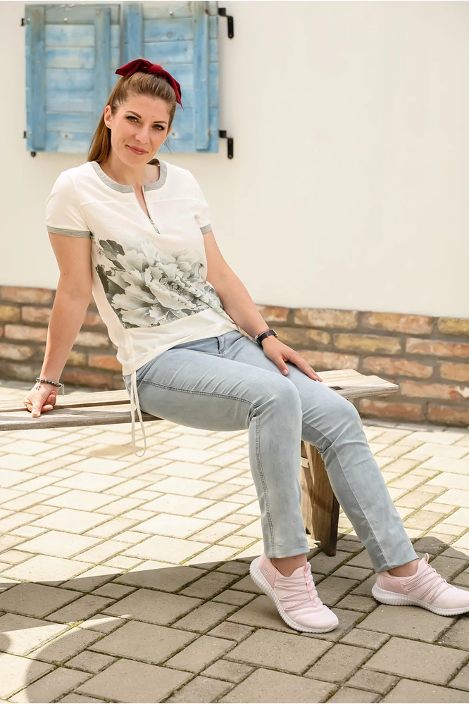 Lidisha virágmintás pamut póló