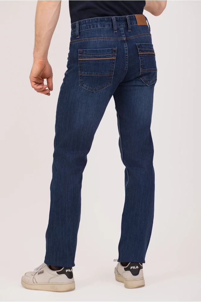 Thomas Jeans bőr betétes középkék férfi farmer nadrág