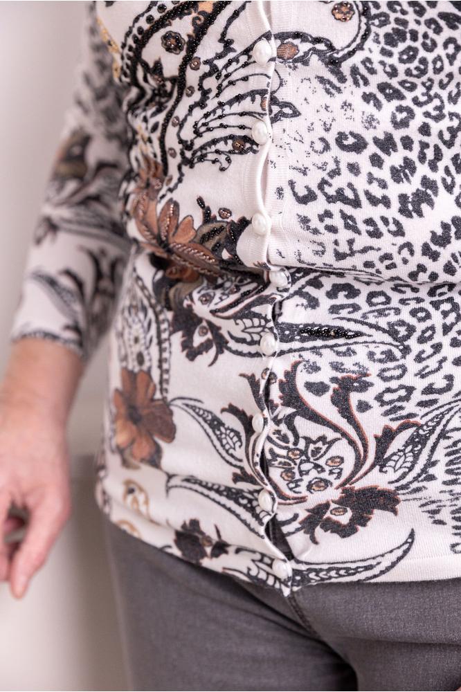 fehér barna cashmere kardigán