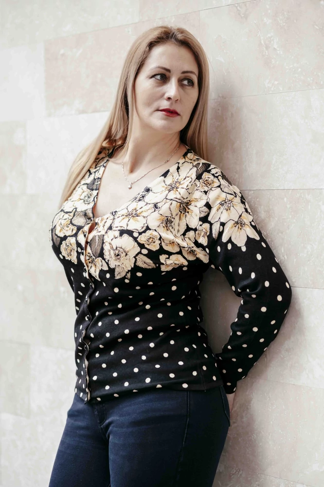 Arany virág mintás cashmere kardigán